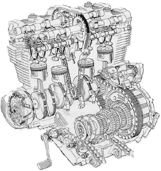 CBX550-Motor